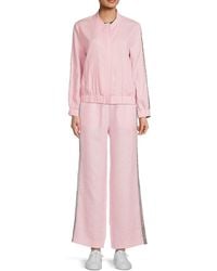 Saks Fifth Avenue - 100% Linen Sequin Trim Straight Pants - Lyst
