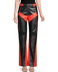 I.AM.GIA Octavia Bicolor Leather Trousers - Black