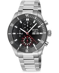 Gevril - Yorkville 43mm Stainless Steel Automatic Chronograph Watch - Lyst