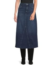 Joe's Jeans - Denim Midi Skirt - Lyst