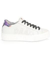 P448 - Thea Perforated Leather Platform Sneakers - Lyst