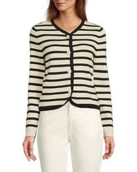 Rag & Bone - Dee Striped Cotton-Blend Cardigan - Lyst