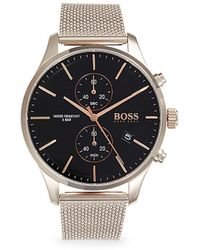 BOSS - 42Mm Stainless Steel Chronograph Bracelet Watch - Lyst
