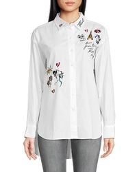 Karl Lagerfeld - Graphic & Embroidery Shirt - Lyst
