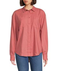 7 For All Mankind - Linen Blend Shirt - Lyst