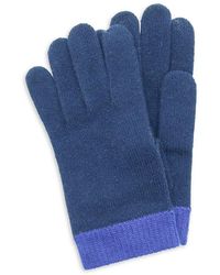 Portolano - Colorblock Cashmere Blend Tech Gloves - Lyst