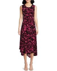 Calvin Klein - Print Midi Dress - Lyst