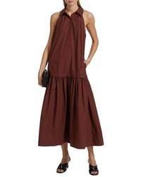 A.L.C. - A. L.C. Vera Cotton Drop-Waist Midi-Dress - Lyst