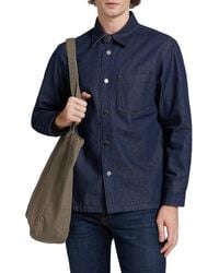 Theory - Denim Twill Overshirt - Lyst