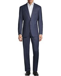 Saks Fifth Avenue Modern-fit Wool Suit - Blue
