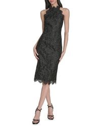 Eliza J - Sleeveless Lace Sheath Midi-dress - Lyst