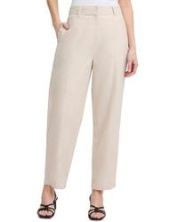 Ichi - Cotton-Linen Cropped Pants - Lyst