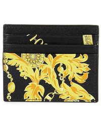 Versace - Baroque Leather Card Case - Lyst