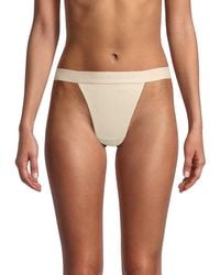 Balenciaga - Rib Knit Logo Thong - Lyst