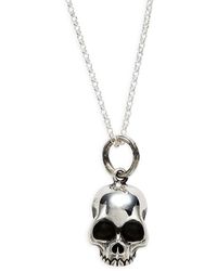King Baby Studio - Sterling Silver Half Hamlet Skull Pendant Necklace - Lyst