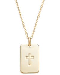Saks Fifth Avenue - 14K Cross Dog Chain Pendant Necklace - Lyst