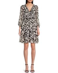 Tommy Hilfiger - Floral Balloon Sleeve Mini Dress - Lyst