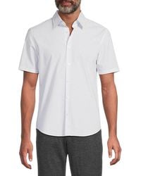 Theory - Irving Textured Cotton Shirt - Lyst