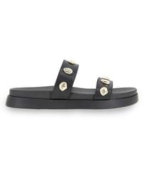 BCBGeneration - Jolen 35Mm Shell-Embellished Faux-Leather Platform Sandals - Lyst