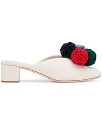 Loeffler Randall Lulu Pom-pom Canvas Mules - Multicolour