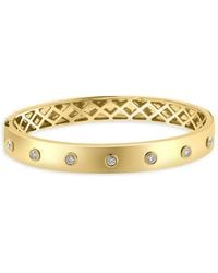 Effy - 14K & 0.55 Tcw Mined Diamond Bangle Bracelet - Lyst