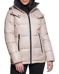 Kenneth Cole - Hooded Puffer Jacket - Lyst