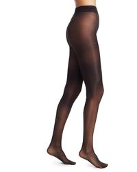 Donna Karan Evolution Semi Sheer Jersey Tights - Black