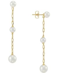Saks Fifth Avenue - 14K & 5-7.5Mm Freshwater Pearl Drop Earrings - Lyst