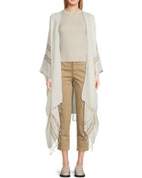 Brunello Cucinelli - Striped Linen Cape - Lyst