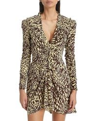 A.L.C. - A. L.C. Marcie Animal-Print Silk-Blend Minidress - Lyst