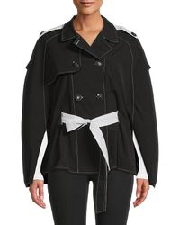 Laundry by Shelli Segal - Double Breasted Trench Jacket - Lyst