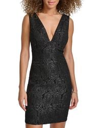 Siena Jewelry - Floral Stretch Jacquard Minidress - Lyst