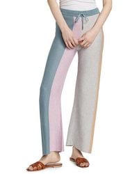 Saks Fifth Avenue - Colorblock Wide-leg Knit Pants - Lyst
