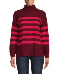 Magaschoni - Cashmere Striped Turtleneck Sweater - Lyst