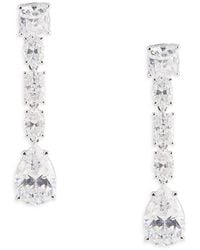 Nadri - Shine On-Plated Cubic Zirconia Linear Drop Earrings - Lyst