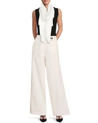 Calvin Klein - Ck Monogram Fringe-Trim Oblong Scarf - Lyst