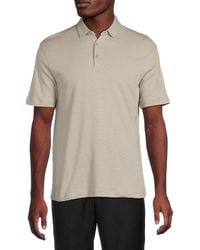 Kenneth Cole - Textured Cotton-Blend Polo Shirt - Lyst