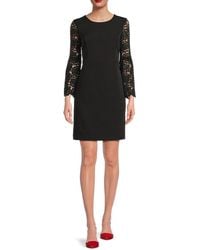 Tommy Hilfiger - Lace Sleeve Sheath Minidress - Lyst