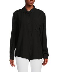 Tahari - Classic Pocket Button Down Shirt - Lyst