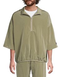 Fear Of God - Crinkle Nylon Half-zip Mock Turtleneck Shirt - Lyst
