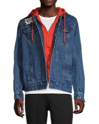 Members Only Chucky Rugrats Hooded Denim Jacket - Blue