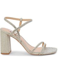 Badgley Mischka Rebekah Metallic Block-heel Sandals