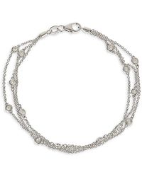 Saks Fifth Avenue - 14K & 0.5 Tcw Diamond 3-Row Bracelet - Lyst