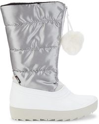 Pajar - Fay Quilted Faux Fur Pom Pom Snow Boots - Lyst