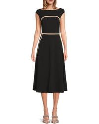 Tommy Hilfiger - Boatneck Cap Sleeve Midi-Dress - Lyst