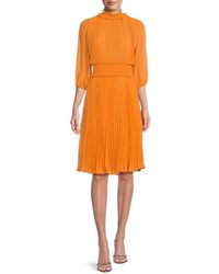 Nanette Lepore - Pleated Fit & Flare Dress - Lyst