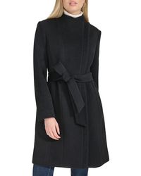 Cole Haan - Double Breast Wool Blend Coat - Lyst