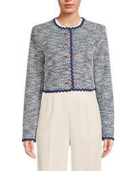 Rachel Parcell - Scalloped Tweed Jacket - Lyst