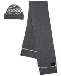 Vince - 2-piece Fair Isle Beanie & Scarf Set - Lyst