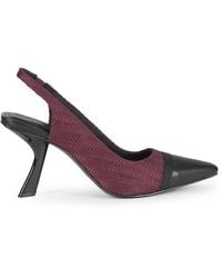 Karl Lagerfeld - Kinsley 75Mm Slingback Pointed-Toe Pumps - Lyst